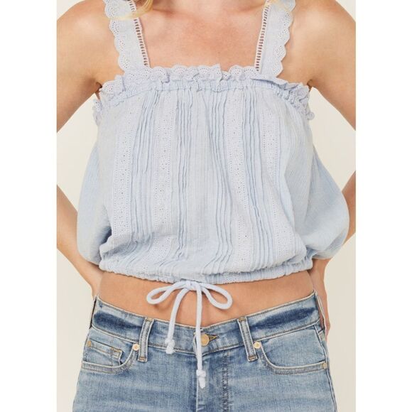 Free People NWT Because of You Tank in Light Blue Size Small - Picture 5 of 13